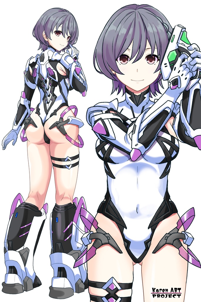 カレンちゃん+ペネムのパイロットスーツ【楽園追放 心のレゾナンス-04】 正面 Front Angle Karen is wearing Penemue's PilotSuit【Expelled from Paradise: Resonance of the Heart-04】