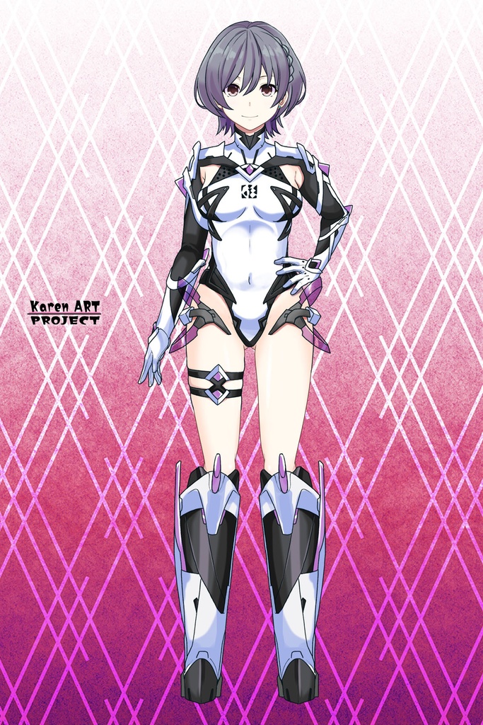 カレンちゃん+ペネムのパイロットスーツ【楽園追放 心のレゾナンス-04】 正面 Front Angle Karen is wearing Penemue's PilotSuit【Expelled from Paradise: Resonance of the Heart-04】