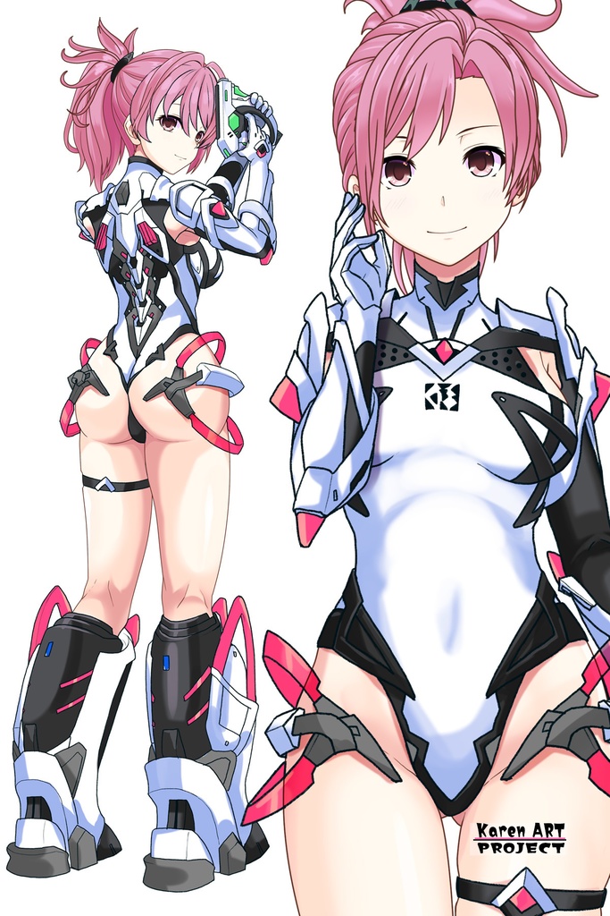 カレンちゃん+ダネルのパイロットスーツ【楽園追放 心のレゾナンス-03】 正面Sポーズ Front S-POSE Karen is wearing Danel's PilotSuit【Expelled from Paradise: Resonance of the Heart-03】