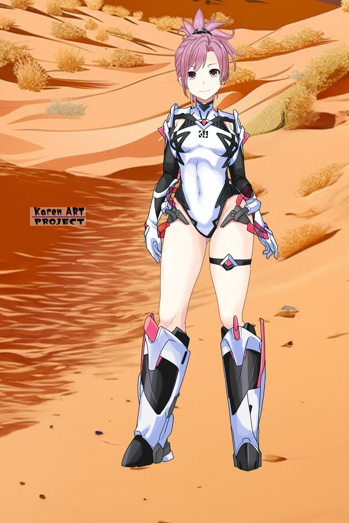 カレンちゃん+ダネルのパイロットスーツ【楽園追放 心のレゾナンス-03】 正面Sポーズ Front S-POSE Karen is wearing Danel's PilotSuit【Expelled from Paradise: Resonance of the Heart-03】