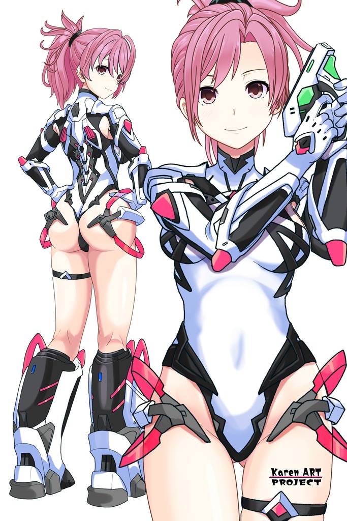 カレンちゃん+ダネルのパイロットスーツ【楽園追放 心のレゾナンス-03】 正面Sポーズ Front S-POSE Karen is wearing Danel's PilotSuit【Expelled from Paradise: Resonance of the Heart-03】