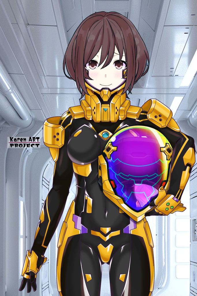 カレンちゃん+篁唯依の衛士強化装備【トータル・イクリプス】 正面アングル Karen is wearing Yui Takamura's Guard Reinforcement Equipment【TOTAL ECLIPSE】Front Angle