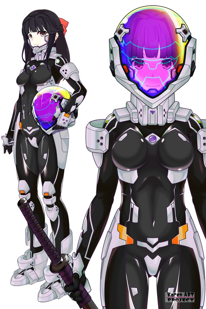 カレンちゃん+甲斐志摩子の衛士強化装備【トータル・イクリプス】 正面アングル Karen is wearing Shimako Kai's Guard Reinforcement Equipment【TOTAL ECLIPSE】Front Angle