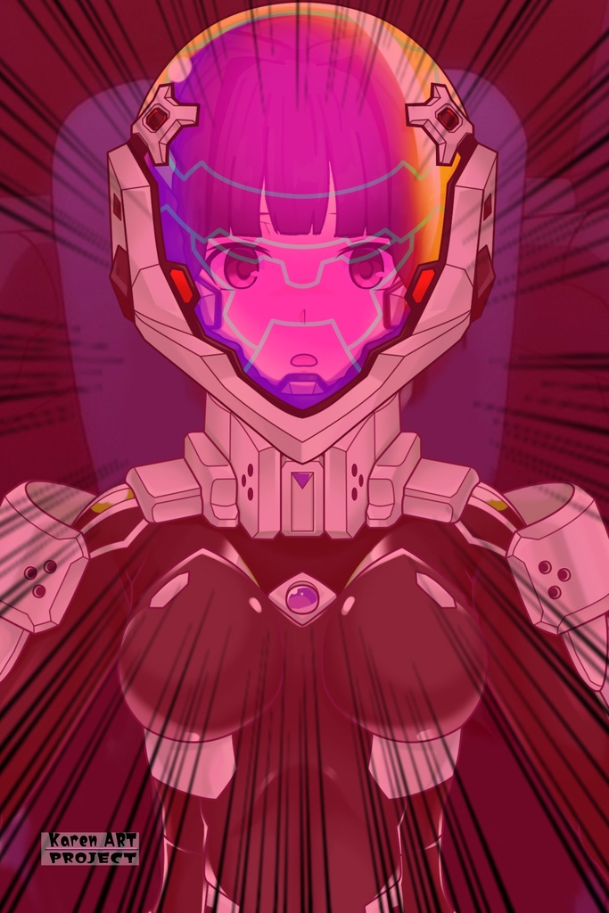 カレンちゃん+甲斐志摩子の衛士強化装備【トータル・イクリプス】 正面アングル Karen is wearing Shimako Kai's Guard Reinforcement Equipment【TOTAL ECLIPSE】Front Angle