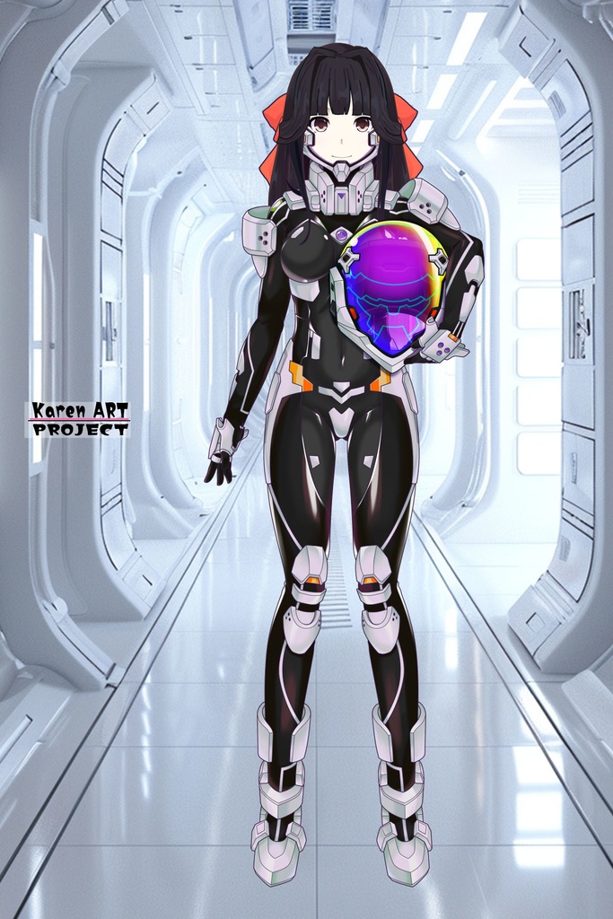 カレンちゃん+甲斐志摩子の衛士強化装備【トータル・イクリプス】 正面アングル Karen is wearing Shimako Kai's Guard Reinforcement Equipment【TOTAL ECLIPSE】Front Angle