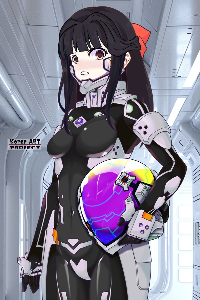 カレンちゃん+甲斐志摩子の衛士強化装備【トータル・イクリプス】 斜め前アングル Karen is wearing Shimako Kai's Guard Reinforcement Equipment【TOTAL ECLIPSE】Diagonal front angle