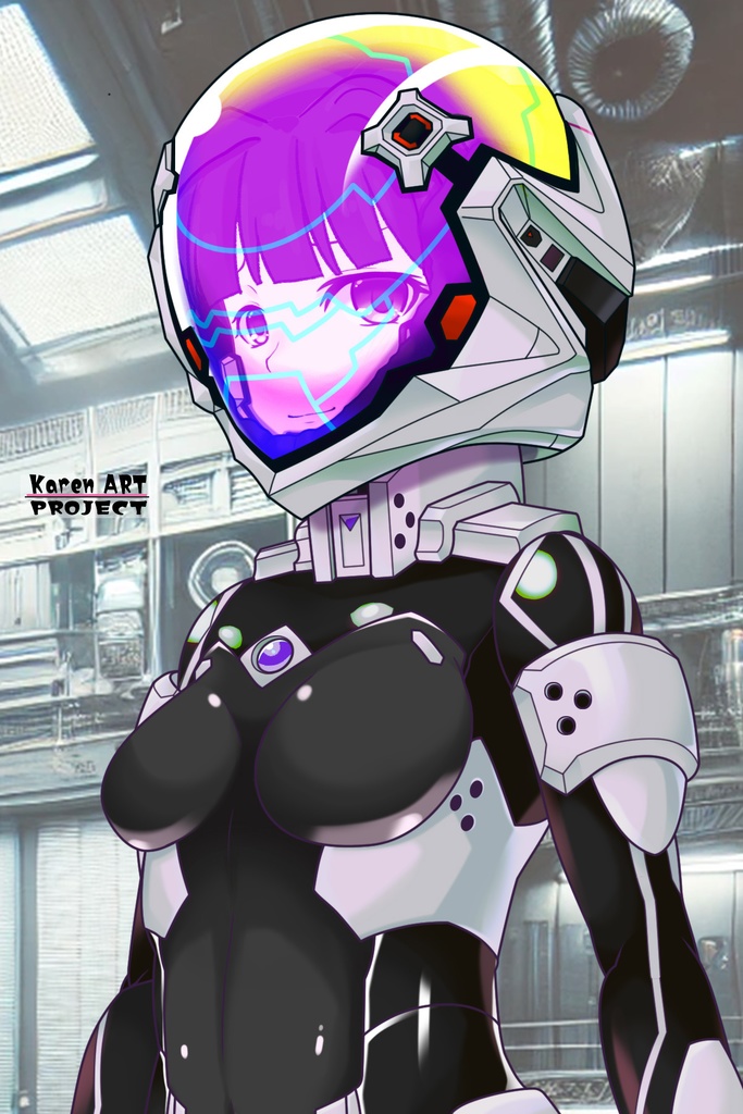 カレンちゃん+甲斐志摩子の衛士強化装備【トータル・イクリプス】 斜め前アングル Karen is wearing Shimako Kai's Guard Reinforcement Equipment【TOTAL ECLIPSE】Diagonal front angle