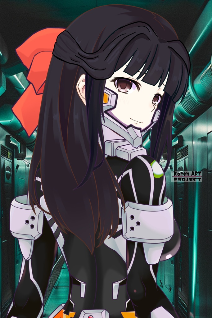 カレンちゃん+甲斐志摩子の衛士強化装備【トータル・イクリプス】 背面アングル Karen is wearing Shimako Kai's Guard Reinforcement Equipment【TOTAL ECLIPSE】Back Angle