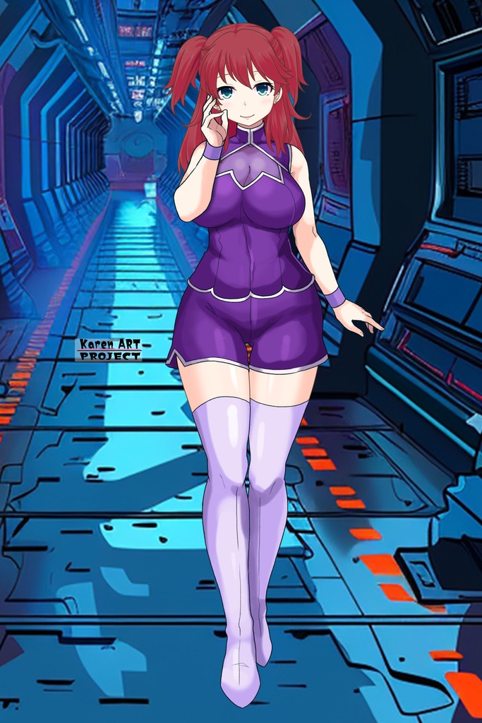 亜美ちゃん+ネーナ・トリニティの衣装【機動戦士ガンダム00=Season2-01】 Ami is wearing Nena Trinity's Unifrom【Mobile Suit Gundam 00=Season2-01】