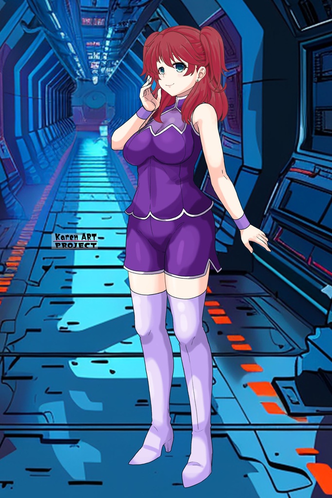 亜美ちゃん+ネーナ・トリニティの衣装【機動戦士ガンダム00=Season2-01】 Ami is wearing Nena Trinity's Unifrom【Mobile Suit Gundam 00=Season2-01】