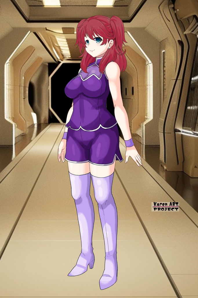 亜美ちゃん+ネーナ・トリニティの衣装【機動戦士ガンダム00=Season2-01】 Ami is wearing Nena Trinity's Unifrom【Mobile Suit Gundam 00=Season2-01】