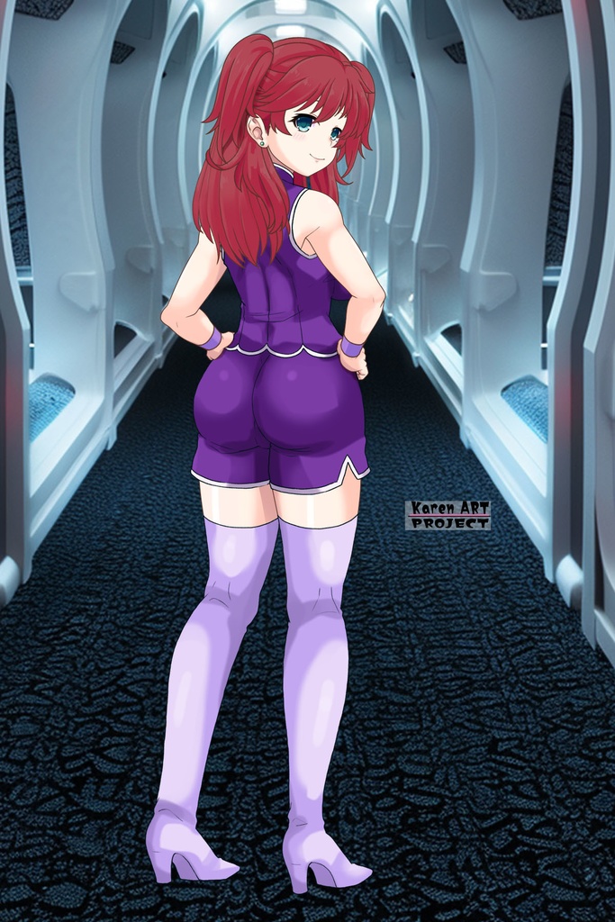 亜美ちゃん+ネーナ・トリニティの衣装【機動戦士ガンダム00=Season2-01】 Ami is wearing Nena Trinity's Unifrom【Mobile Suit Gundam 00=Season2-01】