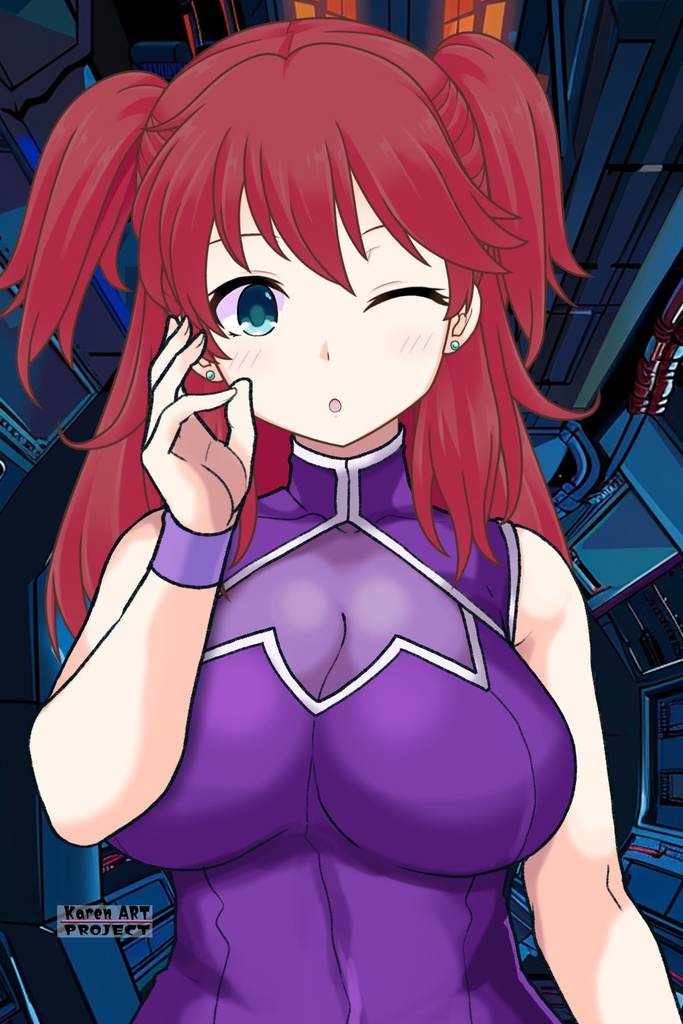 亜美ちゃん+ネーナ・トリニティの衣装【機動戦士ガンダム00=Season2-01】 Ami is wearing Nena Trinity's Unifrom【Mobile Suit Gundam 00=Season2-01】