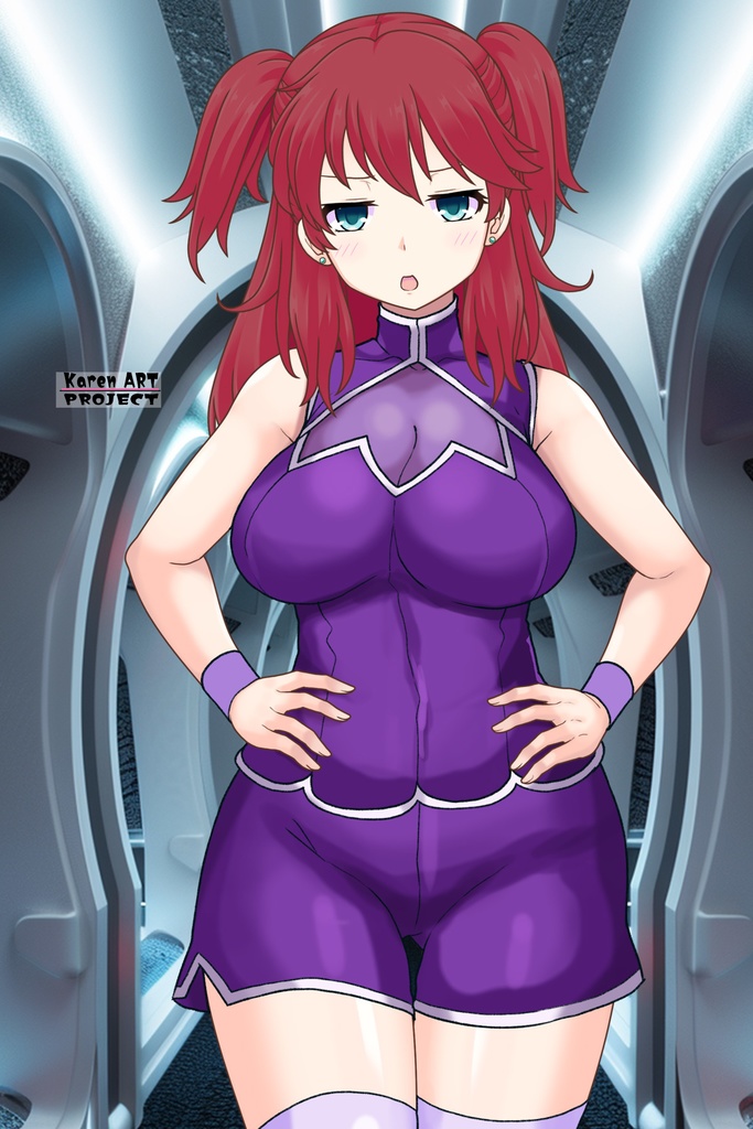 亜美ちゃん+ネーナ・トリニティの衣装【機動戦士ガンダム00=Season2-01】 Ami is wearing Nena Trinity's Unifrom【Mobile Suit Gundam 00=Season2-01】