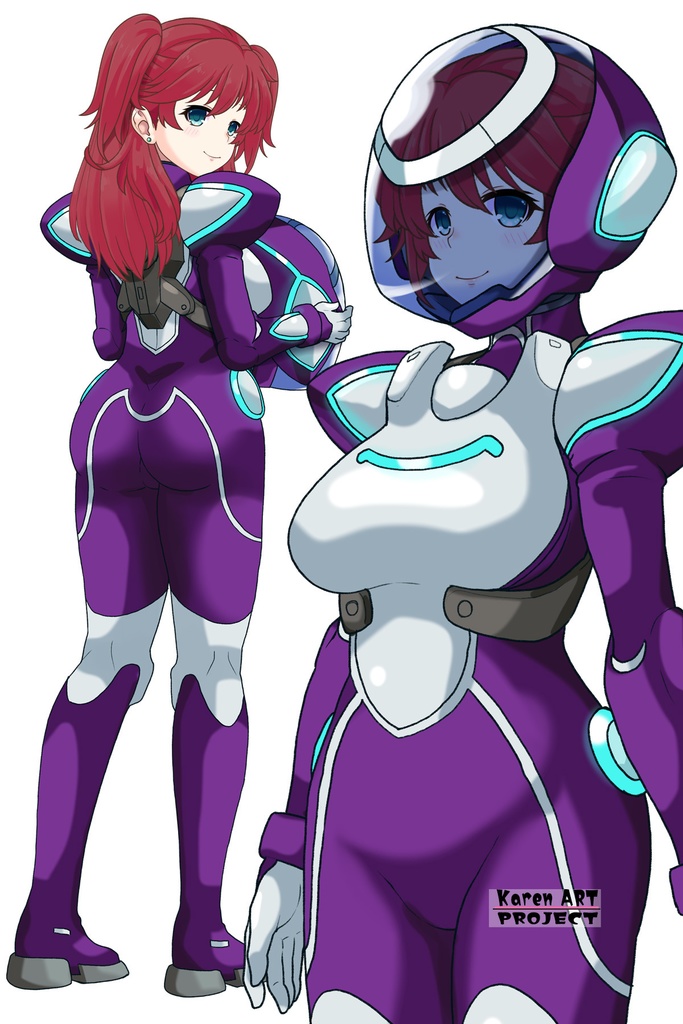 亜美ちゃん+ネーナ・トリニティのノーマルスーツ【機動戦士ガンダム00=Season2-02】 斜め前アングル Diagonal front angle Ami is wearing Nena Trinity's Normal Suit【Mobile Suit Gundam 00=Season2-02】