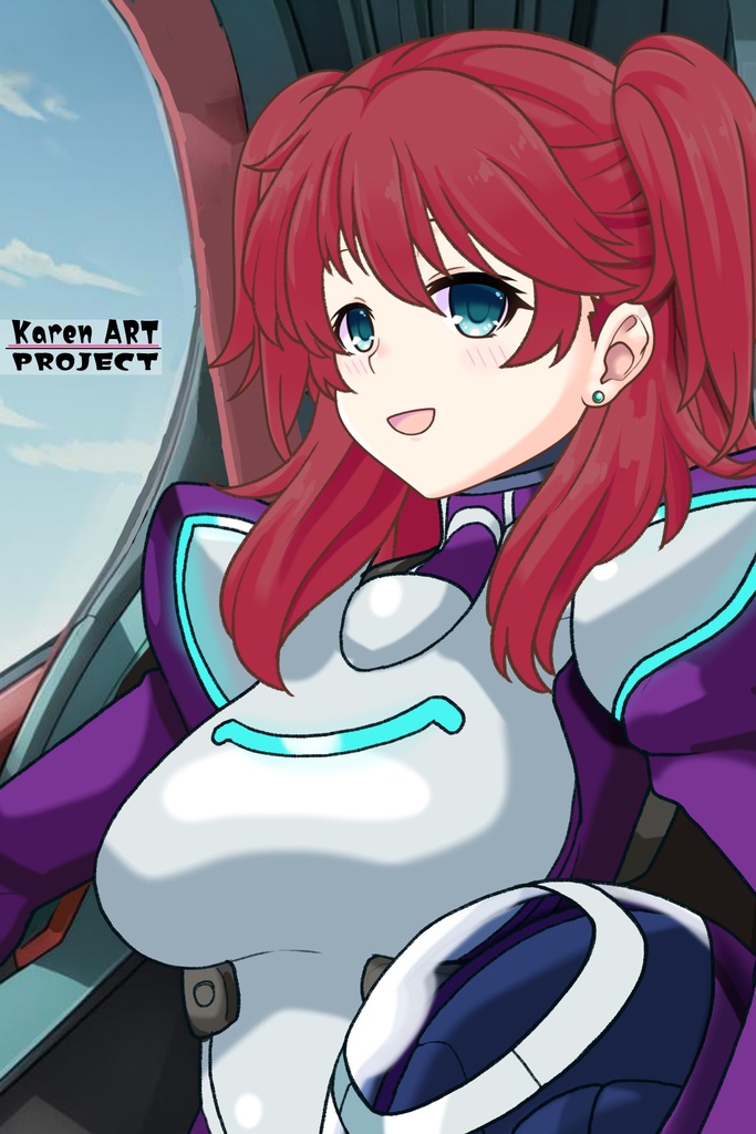 亜美ちゃん+ネーナ・トリニティのノーマルスーツ【機動戦士ガンダム00=Season2-02】 斜め前アングル Diagonal front angle Ami is wearing Nena Trinity's Normal Suit【Mobile Suit Gundam 00=Season2-02】