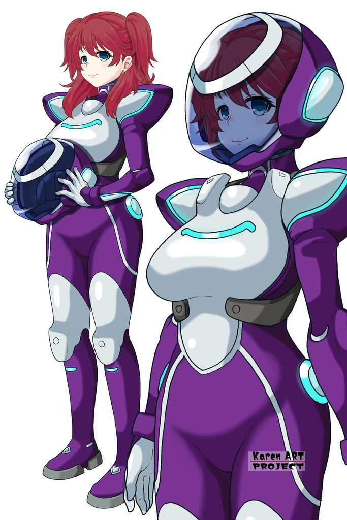 亜美ちゃん+ネーナ・トリニティのノーマルスーツ【機動戦士ガンダム00=Season2-02】 斜め前アングル Diagonal front angle Ami is wearing Nena Trinity's Normal Suit【Mobile Suit Gundam 00=Season2-02】