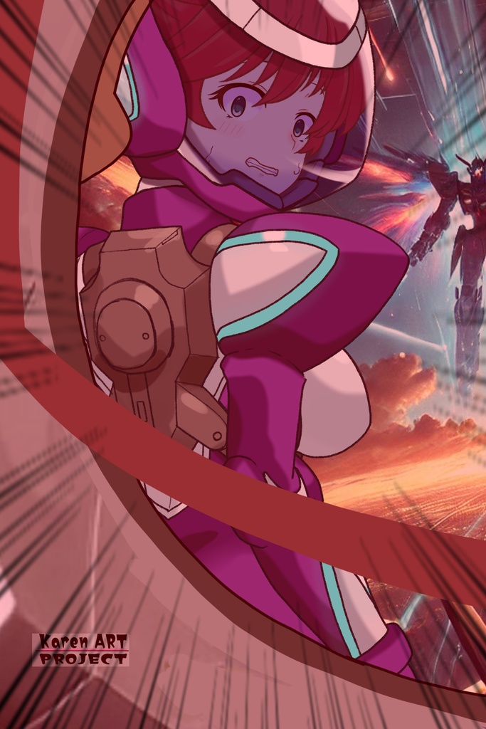 亜美ちゃん+ネーナ・トリニティのノーマルスーツ【機動戦士ガンダム00=Season2-03】 背面 Back Angle Ami is wearing Nena Trinity's Normal Suit【Mobile Suit Gundam 00=Season2-03】