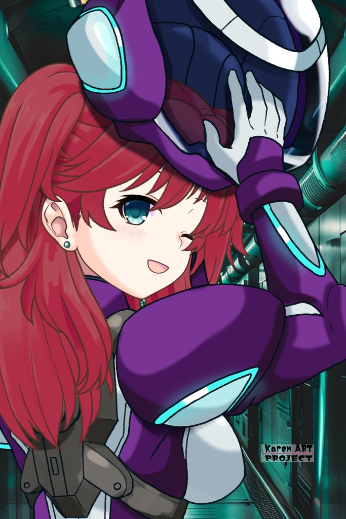 亜美ちゃん+ネーナ・トリニティのノーマルスーツ【機動戦士ガンダム00=Season2-03】 背面 Back Angle Ami is wearing Nena Trinity's Normal Suit【Mobile Suit Gundam 00=Season2-03】