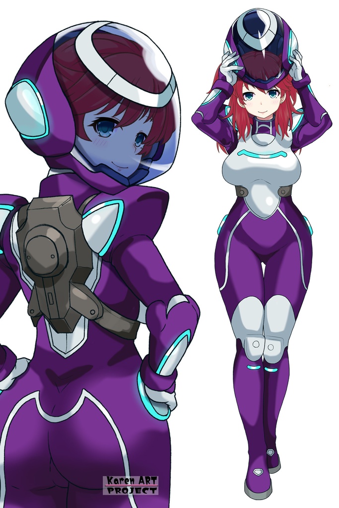 亜美ちゃん+ネーナ・トリニティのノーマルスーツ【機動戦士ガンダム00=Season2-03】 背面 Back Angle Ami is wearing Nena Trinity's Normal Suit【Mobile Suit Gundam 00=Season2-03】