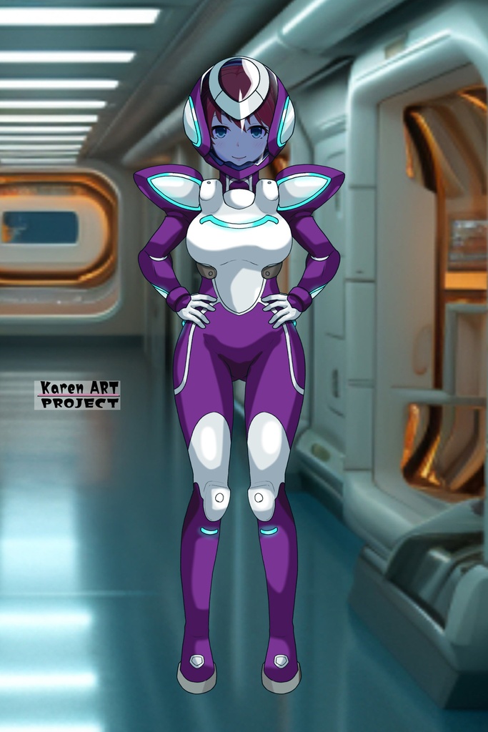 亜美ちゃん+ネーナ・トリニティのノーマルスーツ【機動戦士ガンダム00=Season2-05】 正面 Front Angle Ami is wearing Nena Trinity's Normal Suit【Mobile Suit Gundam 00=Season2-05】