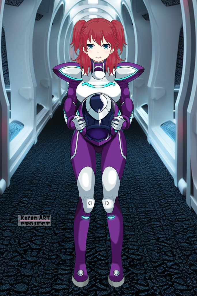 亜美ちゃん+ネーナ・トリニティのノーマルスーツ【機動戦士ガンダム00=Season2-05】 正面 Front Angle Ami is wearing Nena Trinity's Normal Suit【Mobile Suit Gundam 00=Season2-05】