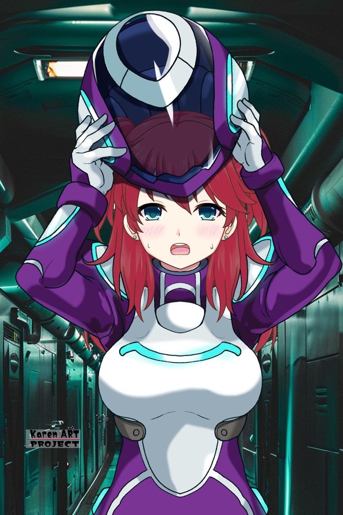 亜美ちゃん+ネーナ・トリニティのノーマルスーツ【機動戦士ガンダム00=Season2-05】 正面 Front Angle Ami is wearing Nena Trinity's Normal Suit【Mobile Suit Gundam 00=Season2-05】