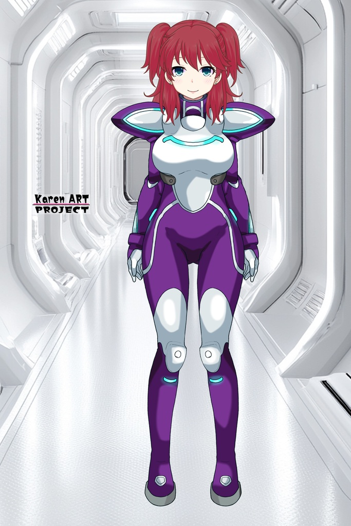 亜美ちゃん+ネーナ・トリニティのノーマルスーツ【機動戦士ガンダム00=Season2-05】 正面 Front Angle Ami is wearing Nena Trinity's Normal Suit【Mobile Suit Gundam 00=Season2-05】