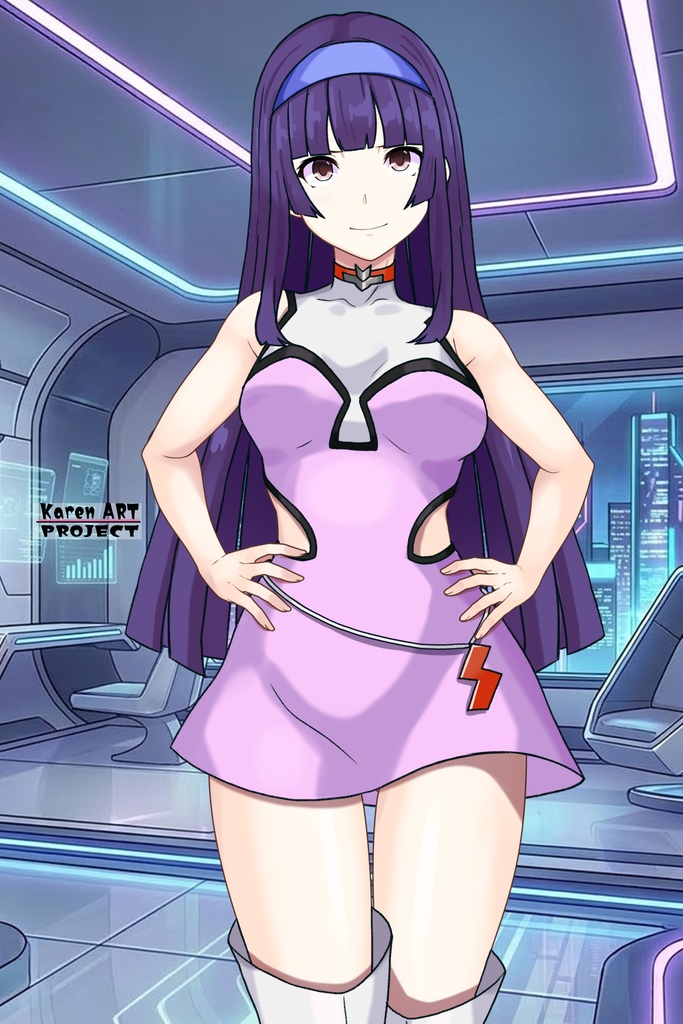 カレンちゃん+弓さやかのコスチューム【グレンダイザーU-01】 Karen is wearing Sayaka Yumi's Costume【Grendizer U-01】