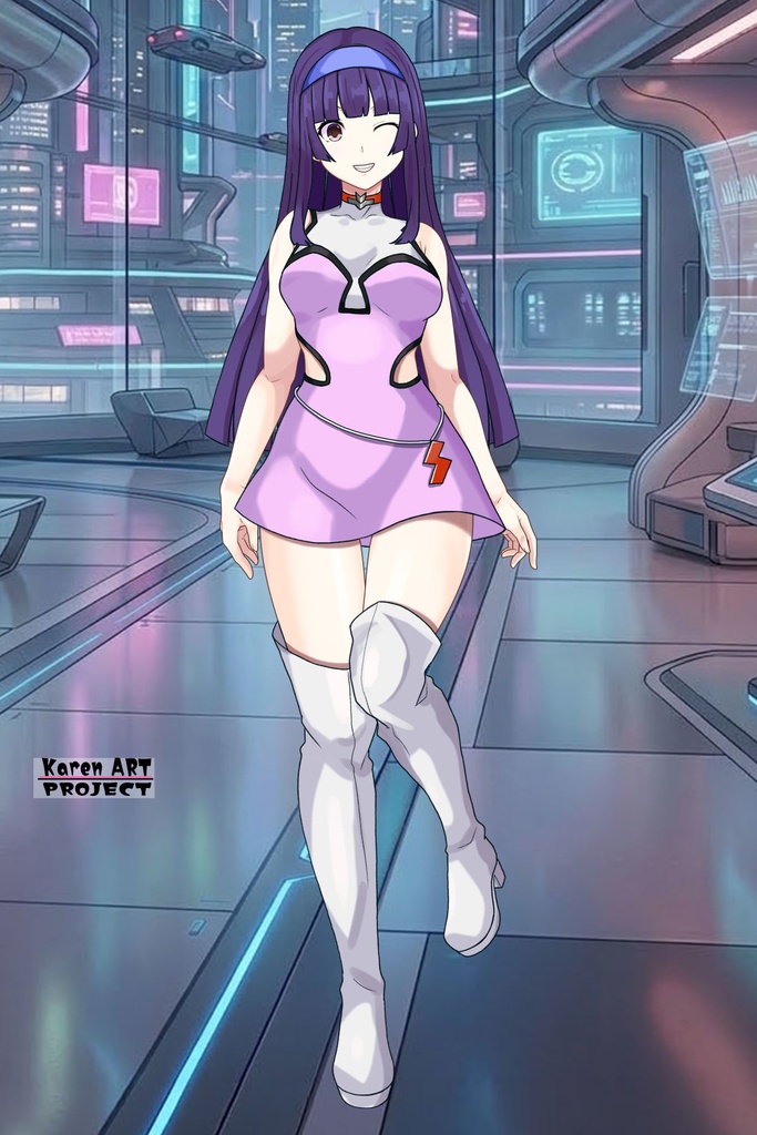 カレンちゃん+弓さやかのコスチューム【グレンダイザーU-01】 Karen is wearing Sayaka Yumi's Costume【Grendizer U-01】