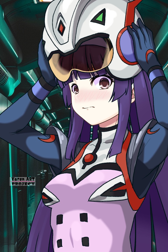 カレンちゃん+弓さやかのパイロットスーツ【グレンダイザーU-02】 斜め前 Diagonal front angle Karen is wearing Sayaka Yumi's PilotSuit【Grendizer U-02】