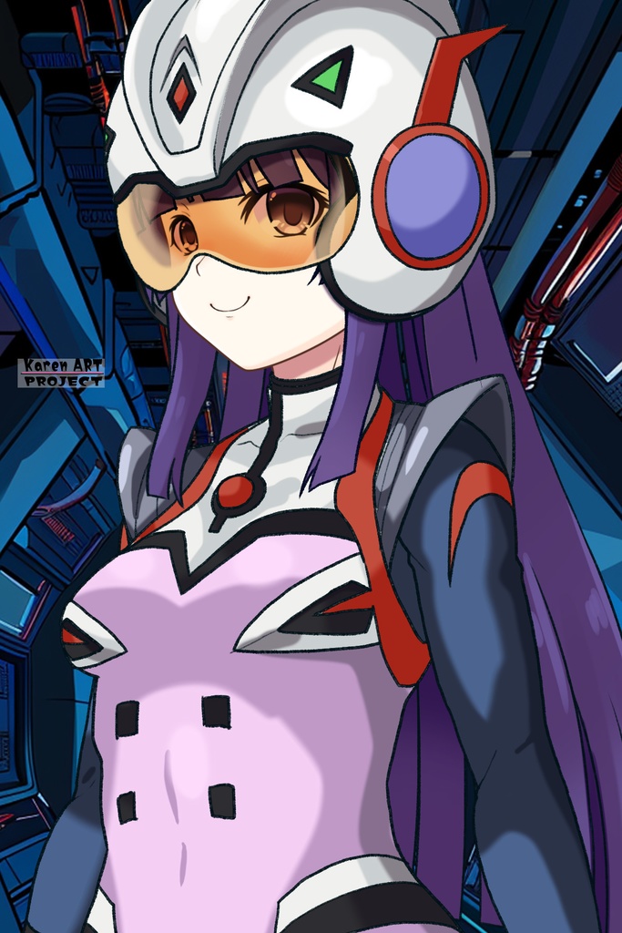 カレンちゃん+弓さやかのパイロットスーツ【グレンダイザーU-02】 斜め前 Diagonal front angle Karen is wearing Sayaka Yumi's PilotSuit【Grendizer U-02】