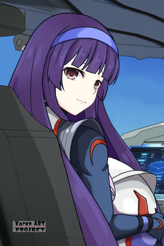 カレンちゃん+弓さやかのパイロットスーツ【グレンダイザーU-03】 背面 Back Angle Karen is wearing Sayaka Yumi's PilotSuit【Grendizer U-03】