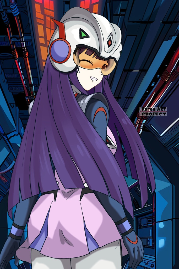 カレンちゃん+弓さやかのパイロットスーツ【グレンダイザーU-03】 背面 Back Angle Karen is wearing Sayaka Yumi's PilotSuit【Grendizer U-03】