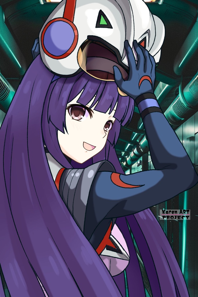 カレンちゃん+弓さやかのパイロットスーツ【グレンダイザーU-03】 背面 Back Angle Karen is wearing Sayaka Yumi's PilotSuit【Grendizer U-03】