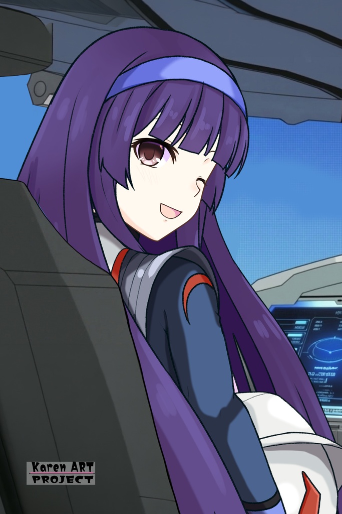 カレンちゃん+弓さやかのパイロットスーツ【グレンダイザーU-03】 背面 Back Angle Karen is wearing Sayaka Yumi's PilotSuit【Grendizer U-03】