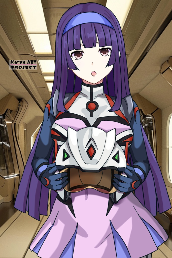 カレンちゃん+弓さやかのパイロットスーツ【グレンダイザーU-04】 正面Sポーズ Front S-POSE Karen is wearing Sayaka Yumi's PilotSuit【Grendizer U-04】