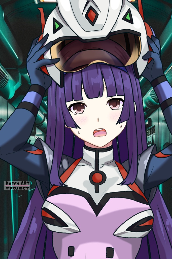 カレンちゃん+弓さやかのパイロットスーツ【グレンダイザーU-04】 正面Sポーズ Front S-POSE Karen is wearing Sayaka Yumi's PilotSuit【Grendizer U-04】