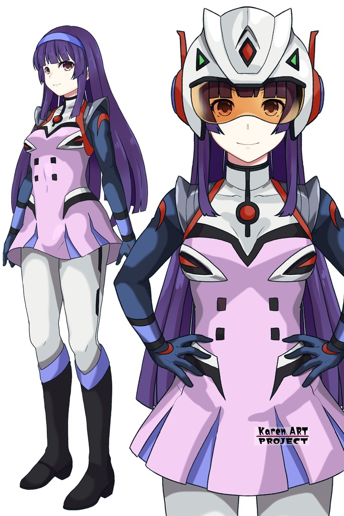 カレンちゃん+弓さやかのパイロットスーツ【グレンダイザーU-05】 正面 Front Angle Karen is wearing Sayaka Yumi's PilotSuit【Grendizer U-05】