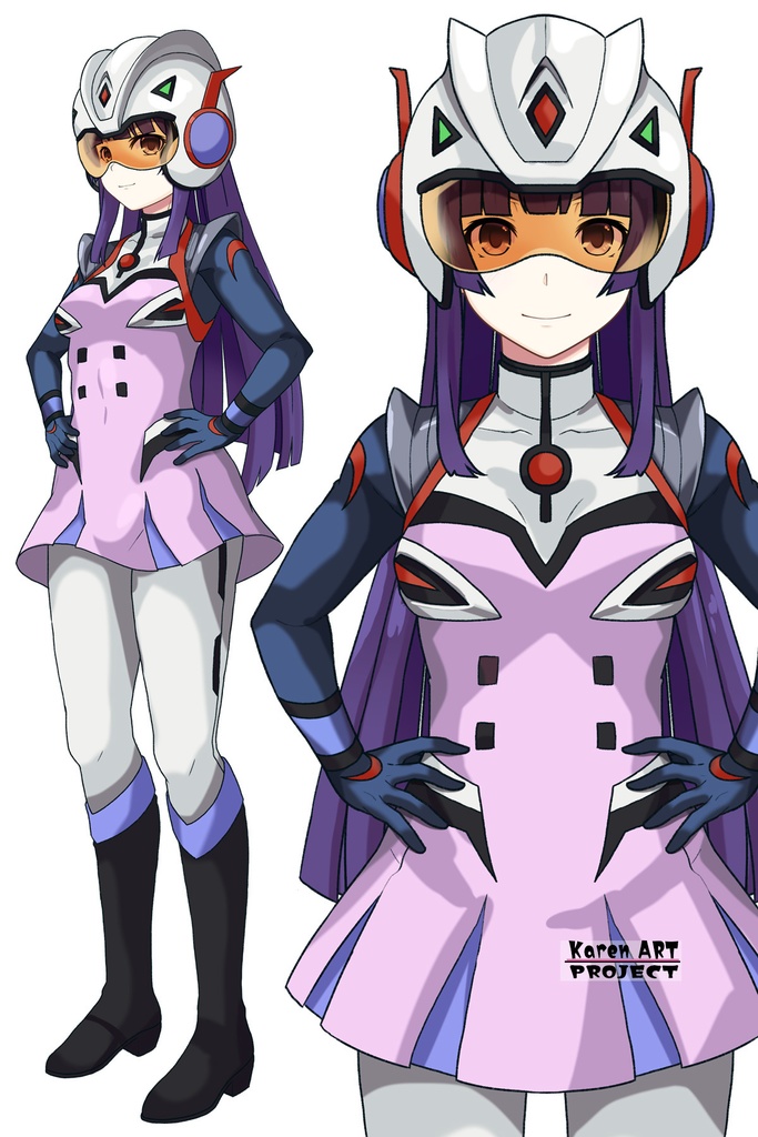 カレンちゃん+弓さやかのパイロットスーツ【グレンダイザーU-05】 正面 Front Angle Karen is wearing Sayaka Yumi's PilotSuit【Grendizer U-05】