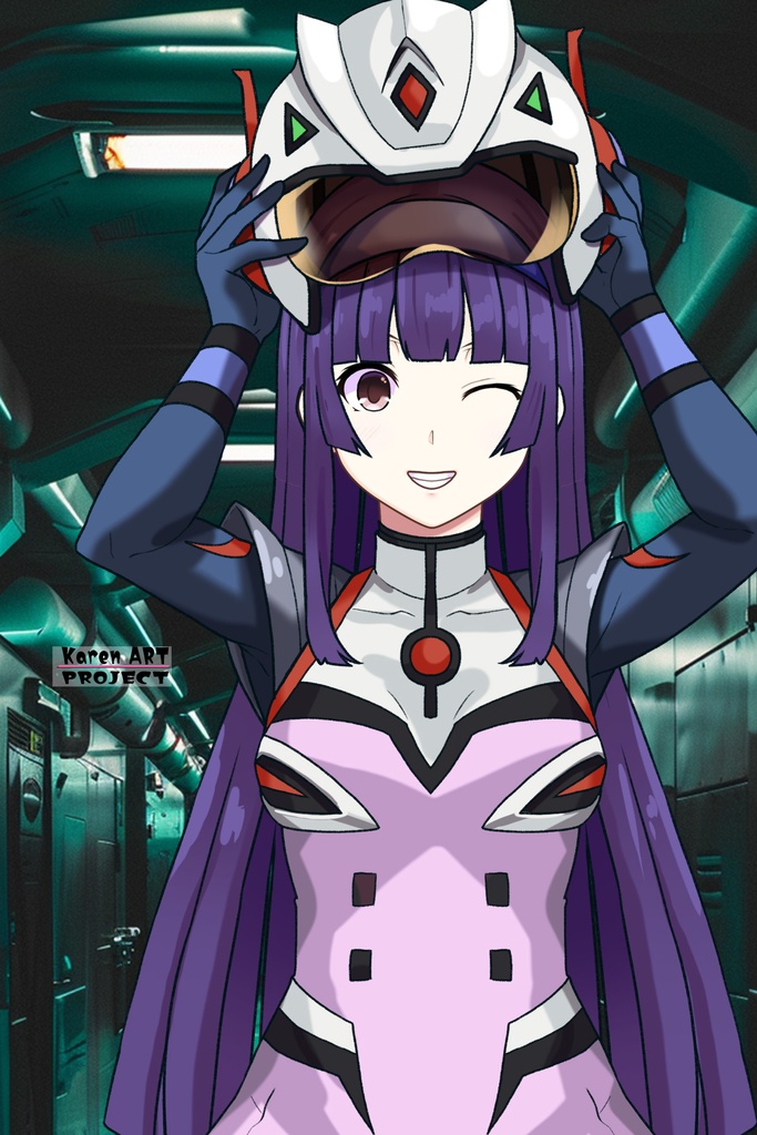 カレンちゃん+弓さやかのパイロットスーツ【グレンダイザーU-05】 正面 Front Angle Karen is wearing Sayaka Yumi's PilotSuit【Grendizer U-05】