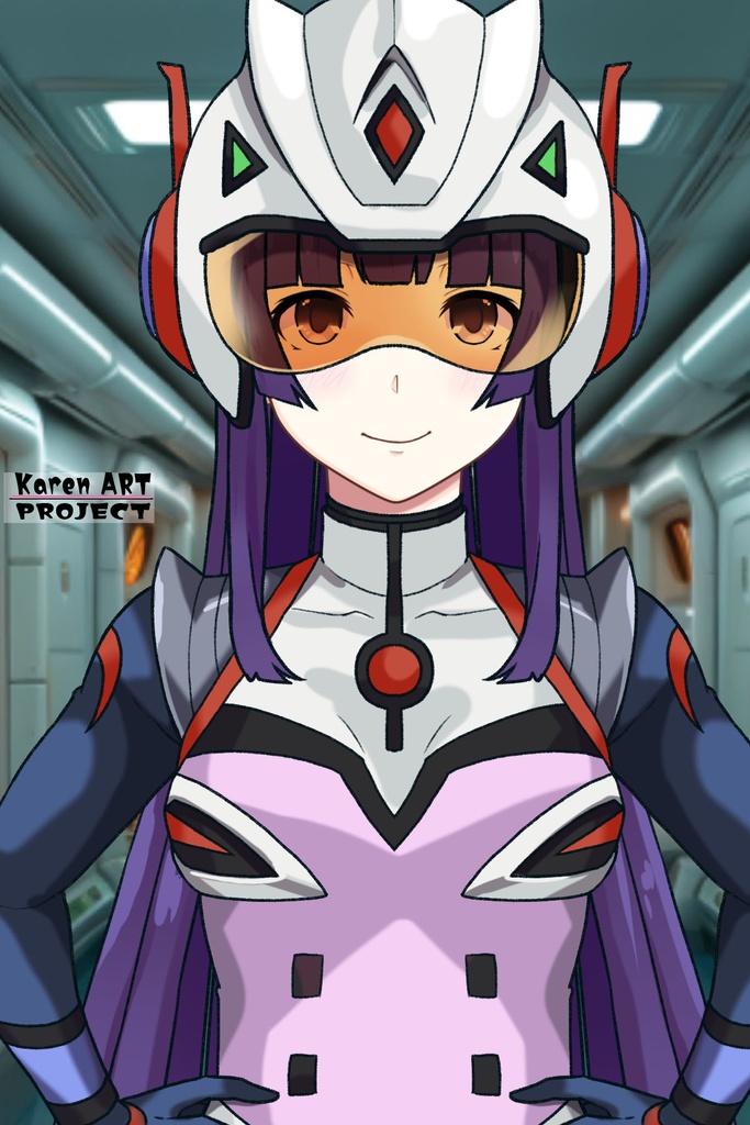 カレンちゃん+弓さやかのパイロットスーツ【グレンダイザーU-05】 正面 Front Angle Karen is wearing Sayaka Yumi's PilotSuit【Grendizer U-05】