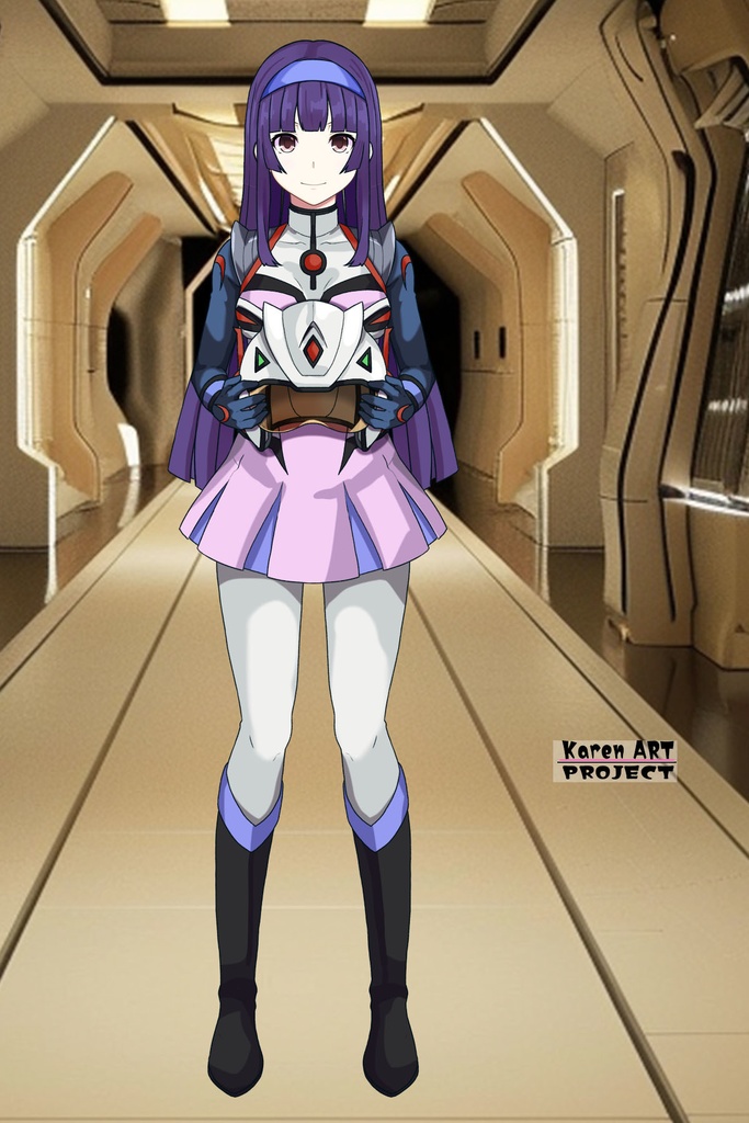 カレンちゃん+弓さやかのパイロットスーツ【グレンダイザーU-05】 正面 Front Angle Karen is wearing Sayaka Yumi's PilotSuit【Grendizer U-05】