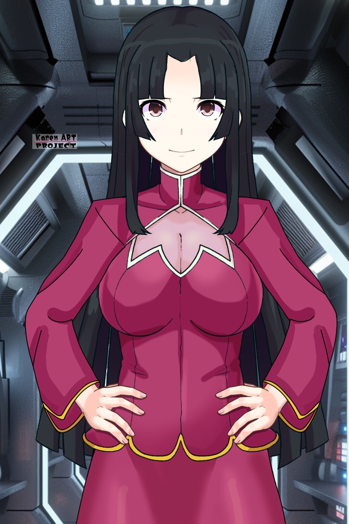 カレンちゃん+王留美の衣装【機動戦士ガンダム00=Season2-01】 Karen is wearing Wang Liu Mei's Unifrom【Mobile Suit Gundam 00=Season2-01】