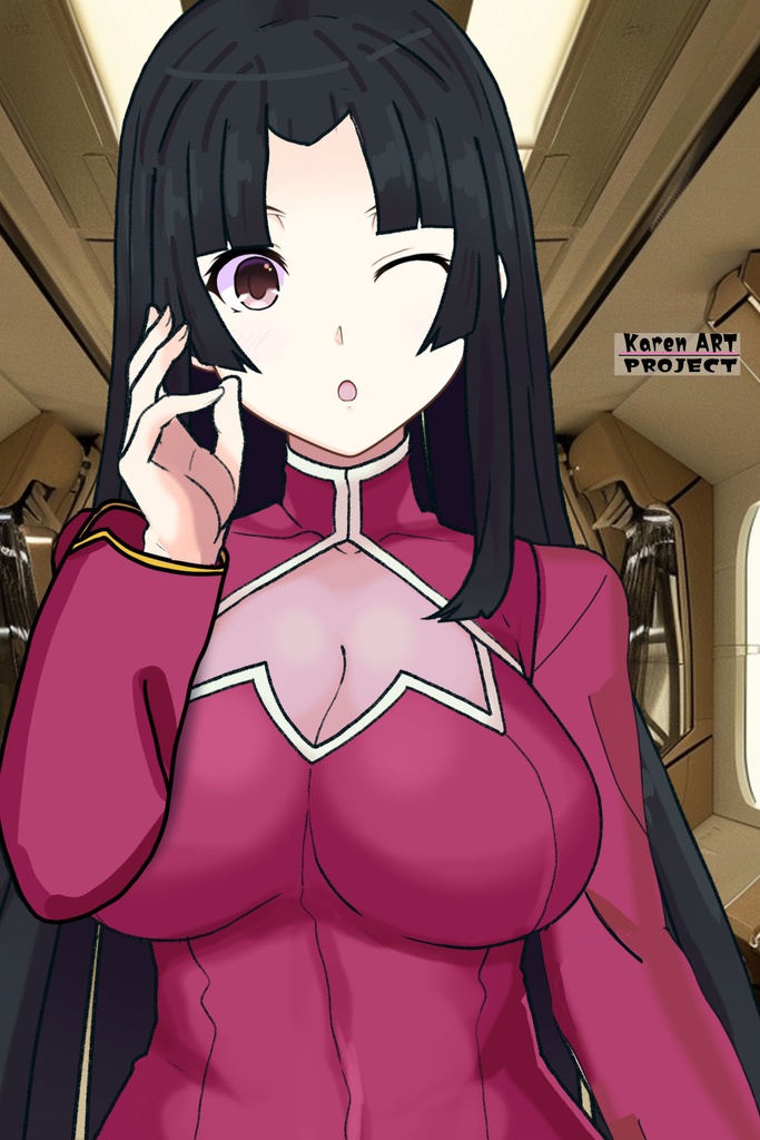 カレンちゃん+王留美の衣装【機動戦士ガンダム00=Season2-01】 Karen is wearing Wang Liu Mei's Unifrom【Mobile Suit Gundam 00=Season2-01】