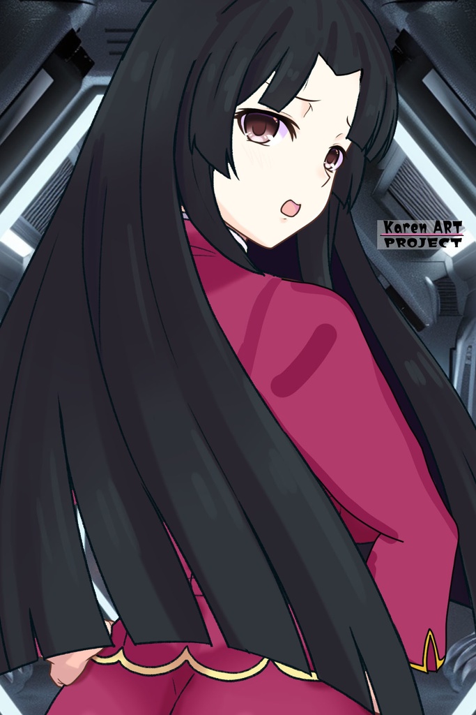 カレンちゃん+王留美の衣装【機動戦士ガンダム00=Season2-01】 Karen is wearing Wang Liu Mei's Unifrom【Mobile Suit Gundam 00=Season2-01】