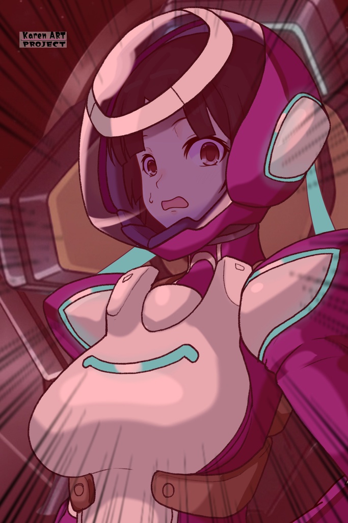 カレンちゃん+王留美のノーマルスーツ【機動戦士ガンダム00=Season2-02】 斜め前アングル Diagonal front angle Karen is wearing Wang Liu Mei's Normal Suit【Mobile Suit Gundam 00=Season2-02】