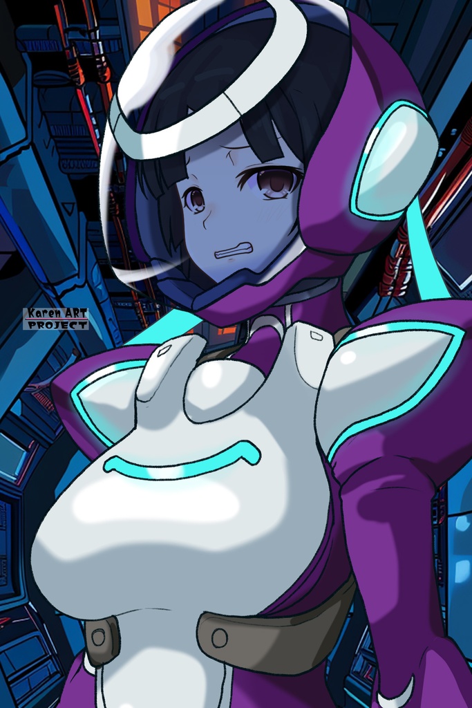 カレンちゃん+王留美のノーマルスーツ【機動戦士ガンダム00=Season2-02】 斜め前アングル Diagonal front angle Karen is wearing Wang Liu Mei's Normal Suit【Mobile Suit Gundam 00=Season2-02】