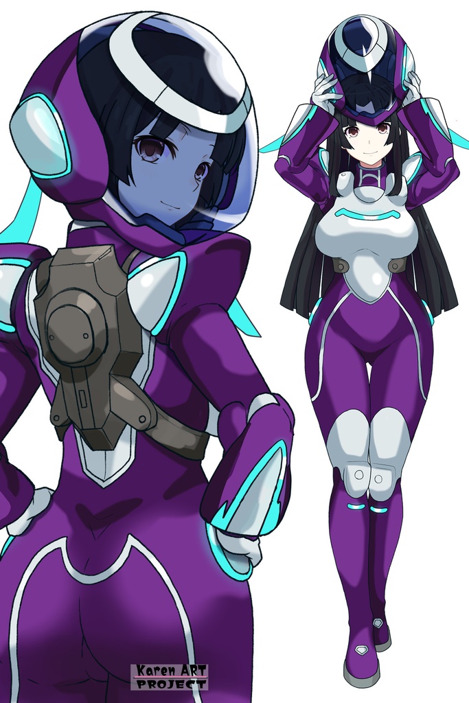 カレンちゃん+王留美のノーマルスーツ【機動戦士ガンダム00=Season2-03】 背面 Back Angle Karen is wearing Wang Liu Mei's Normal Suit【Mobile Suit Gundam 00=Season2-03】