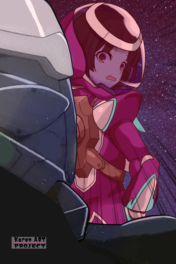 カレンちゃん+王留美のノーマルスーツ【機動戦士ガンダム00=Season2-03】 背面 Back Angle Karen is wearing Wang Liu Mei's Normal Suit【Mobile Suit Gundam 00=Season2-03】